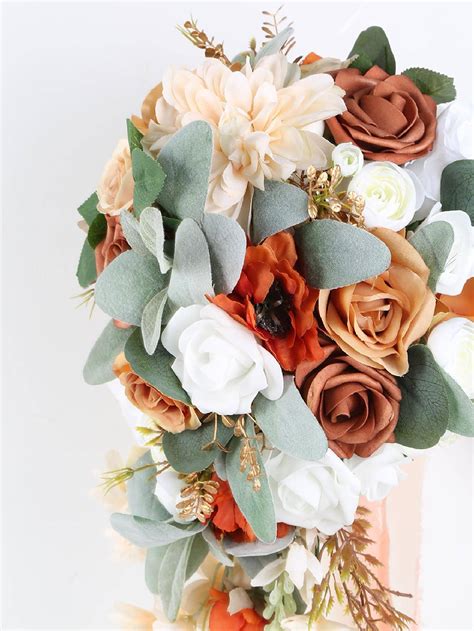 1 Bouquet Artificial Silk Flowers Wedding Bouquets For Bride Bridal ...