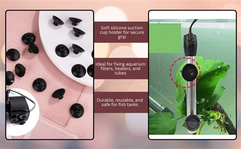 VAYINATO Petzlifeworld (Pack of 10) Black Soft Silicone Suction Cup ...