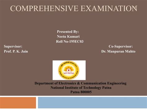 Comprehensive Examination 的图像结果