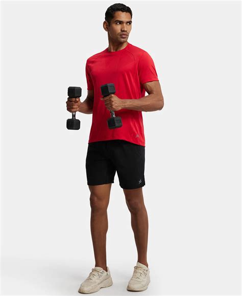 Buy Recycled Microfiber Elastane Stretch Solid Shorts with Zipper ...