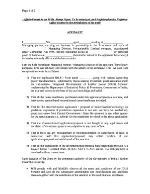 Fillable Online Affidavit must be on 50 Rs. Stamp Paper. To be ...