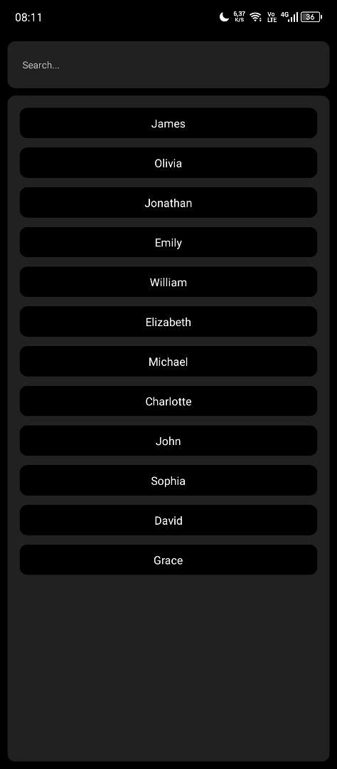 Sketchub • Search - Search In ListMap (ListView)