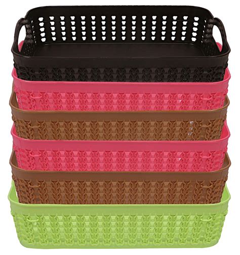 Kuber Industries Plastic 6 Pieces Multipurpose Storage Basket Set ...