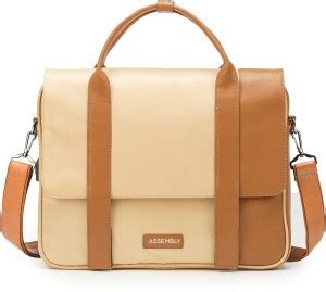 Buy Assembly Luggage Men & Women Beige Messenger Bag Beige Online ...