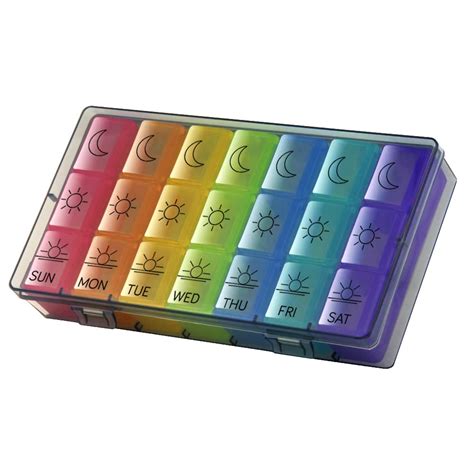 Weekly Pill Organizer 3 Times a Day, Travel Friendly Pill Box 7 Day ...