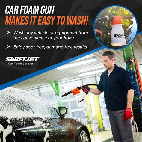 Buy SwiftJet Car Wash Foam Gun Sprayer + Microfiber Wash Mitt - Car Wash Kit & Car Wash Soap ...