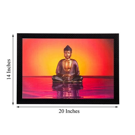 Lord Buddha Matt Textured UV Art Painting - eCraftIndia Online