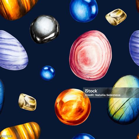 Seamless Pattern With Root And Sacral Solar Plexus Third Eye Heart And ...