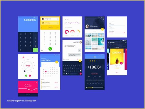 Free android Ui Templates Of android Material Design App Templates Free ...
