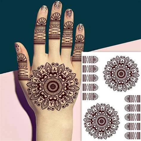 Stylizeink Brown Pakistani Mehndi Design Henna Temporary Waterproof ...