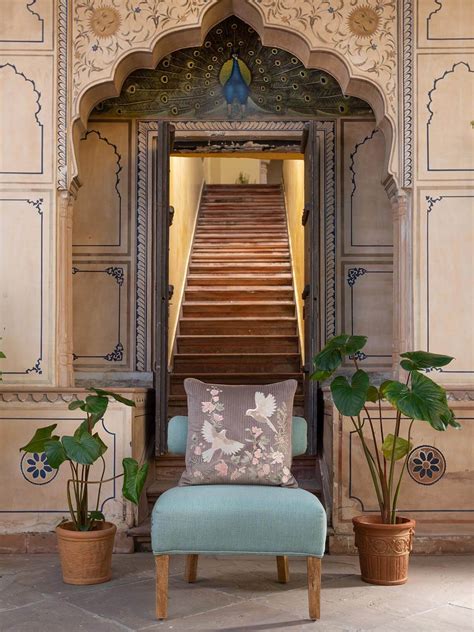 Buy Quilted Embroidered Latte Bulbul Cushion I Shop Velvet Cushion for ...