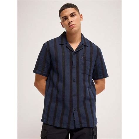 Buy THE BEAR HOUSE Cotton Striped Regular Fit Camp Collar Shirt Online