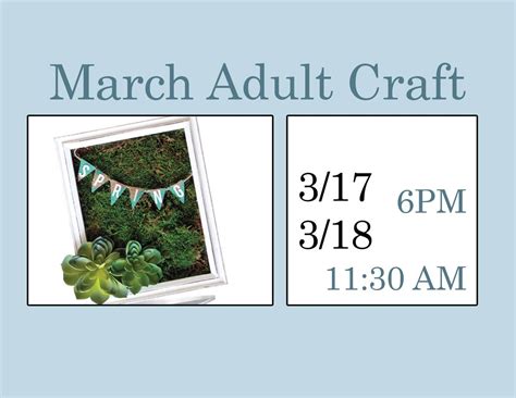 March Adult Craft, 64255 Wolcott Rd, Ray Center, MI, United States ...