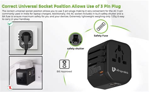 UltraProlink Universal World Travel Adapter&Converter|Plug with Dual ...