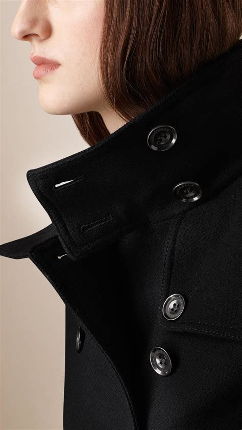 Black Wool Trench Coat Women
