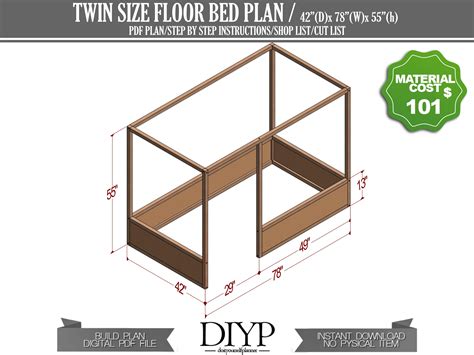 Twin Size Floor Bed Frame Diy at Edwin Hare blog