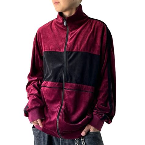 ♾SEVENTH AVENUE♾ color swing design velours track jacket size XL ...