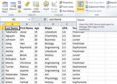 Excel XML Sample 的图像结果