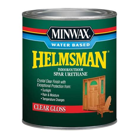 Minwax Helmsman Water-based Clear Transparent Gloss Interior Stain (1 ...