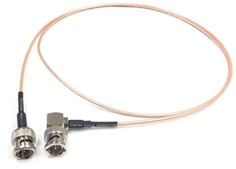 Custom Cable Connection 1.5 Foot (18") HD-SDI RG179 BNC Male to Right ...