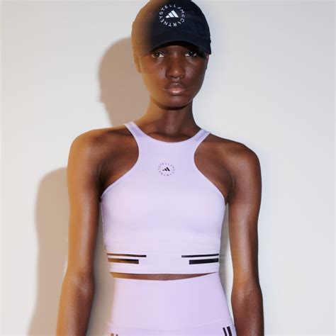 adidas by Stella McCartney TruePace Running Crop Top - Purple | Free ...