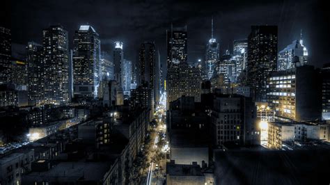 Download Cityscape Depth Effect Night Wallpaper | Wallpapers.com - depth of night