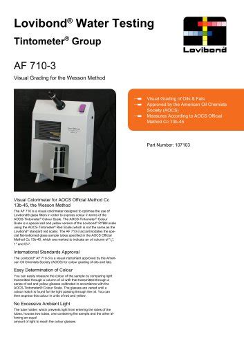 MD 600 Photometer - Tintometer - Lovibond - PDF Catalogs | Technical ...