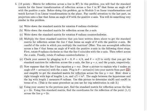 Reflection Matrix across a Line 的图像结果