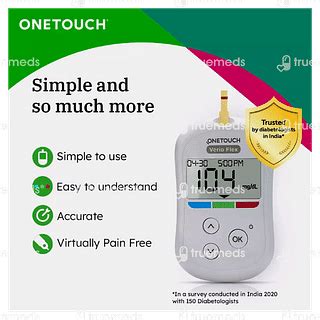 One Touch Verio Flex Glucometer 10 Test Strips Free Kit 1 - Uses, Side ...