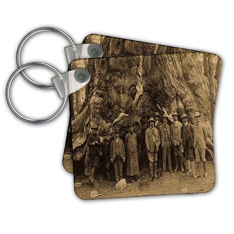 Teddy Roosevelt, John Muir Beneath Redwood Tree Sepia - Key Chains, 2. ...