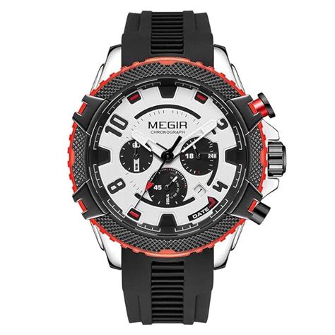 Buy MEGIR Men's Sport - Chronograph with Calendar Date Display Comfort ...