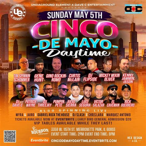 Cinco De Mayo DAYTIME / Sunday May 5th / 2 Rooms @ Bourbon Street, 115 ...