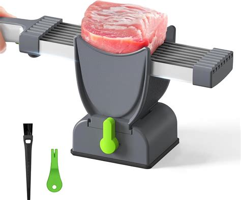 Amazon.com: Cyanslen Fresh Meat Slicer, Thickness Adjustable Stainless ...