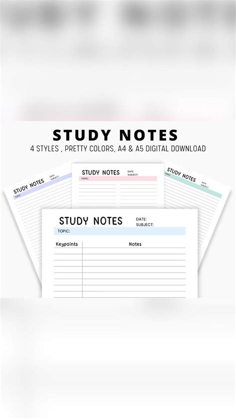 Image result for Pretty Study Notes