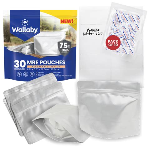 Buy 30 Wallaby Mylar Bags - Bundle - 1 Gallon 5 Mil with 30 400cc ...