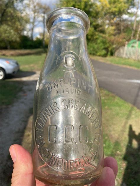 Cabarrus Creamery Co. CCC Concord N.C. Embossed Pint | #3781495143