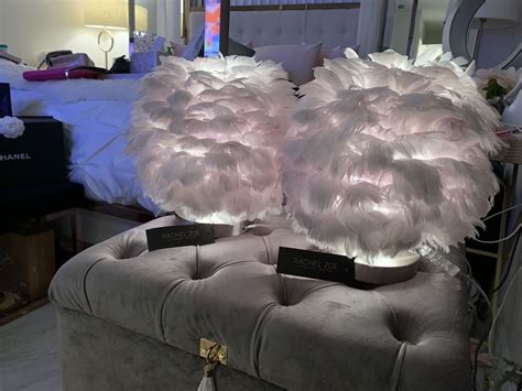 Brand New Rachel Zoe Table Soft LUXE Feather LAMPS Retail Each: $200 ...