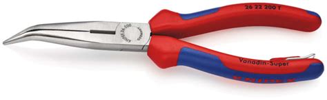 26 22 200 Knipex | Knipex Nose pliers, 200 mm Overall, Angled Tip, 73mm ...