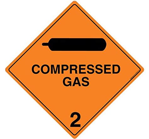 Safety Sign Store Compressed Gas 2, Material: 3M Self Adhesive Vinyl ...