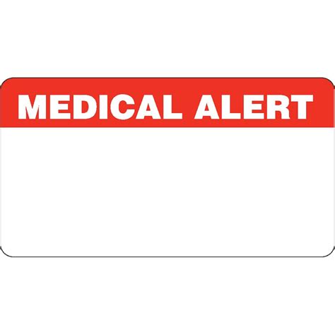 Chart Alert Medical Labels, Medical Alert, Red and White, 1-3/4x3-1/4 ...