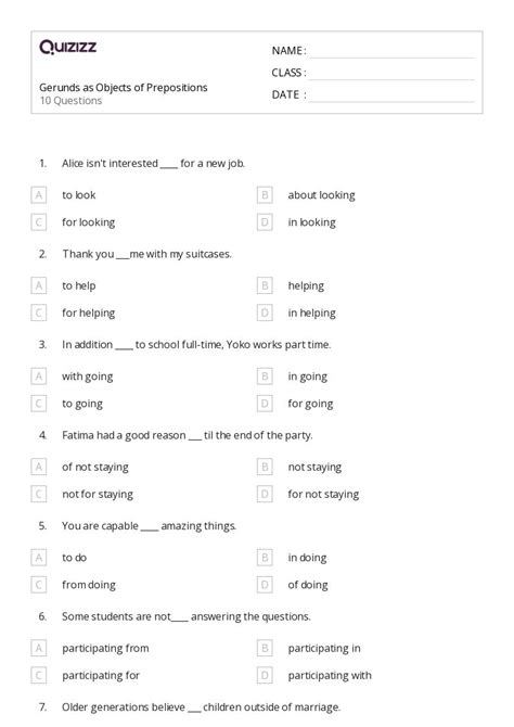 50+ Gerunds worksheets for Kindergarten on Quizizz | Free & Printable