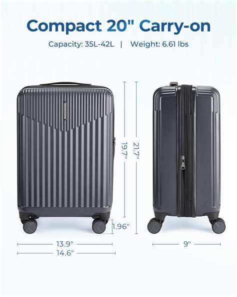 Snapklik.com : BAGSMART Carry On Luggage 22x14x9 Airline Approved