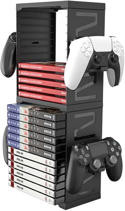 HONCAM Video Game Storage Tower for PS5 PS4 Xbox Nintendo Switch Games ...