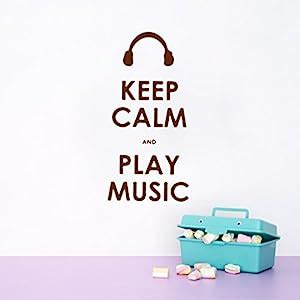 Decor Villa Play Music Wall Sticker & Decal (PVC Vinyl,Size- 121 cm x ...