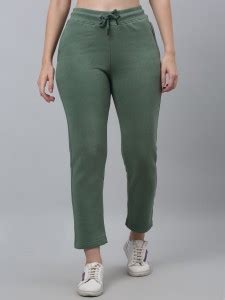 CANTABIL Solid Women Green Track Pants - Buy CANTABIL Solid Women Green ...
