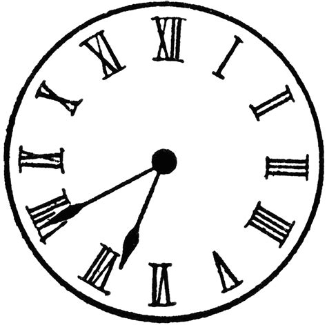 Clock 6:40 | ClipArt ETC