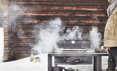 GRILLSKÄR charcoal barbecue, black/stainless steel outdoor, 86x61 cm ...