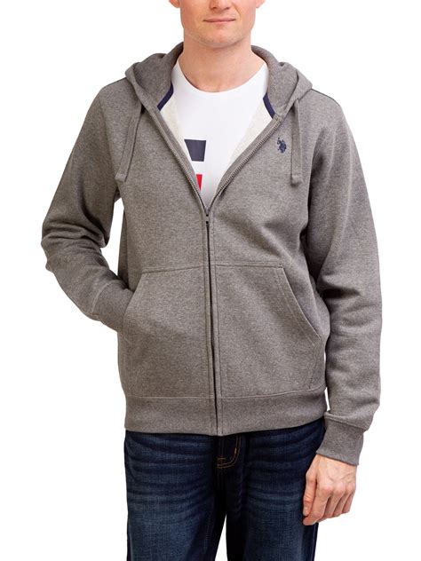 U.S. Polo Assn. Men's Full Zip Fleece Hoodie - Walmart.com
