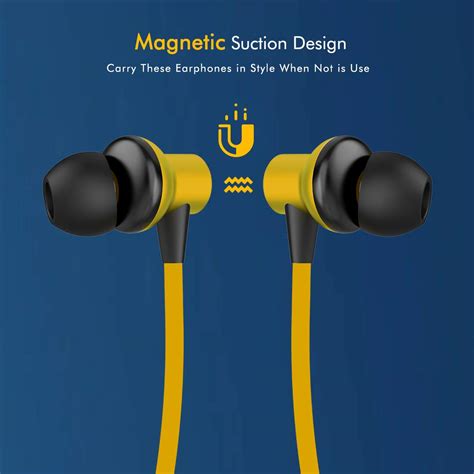 pTron Bassfest Plus Magnetic In-Ear Bluetooth 5.0 Wireless Headphones ...