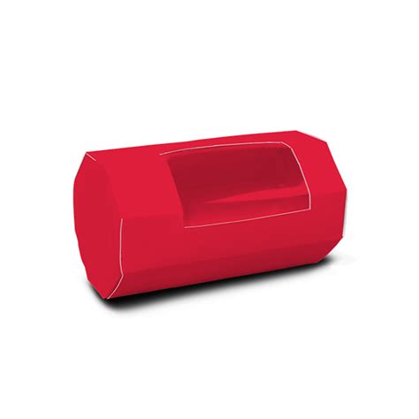 Cylindrical Box with see through window - 4x3" - Red– Schmancy